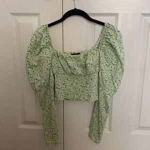 ASOS design petite square neck long sleeve top